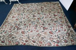 A Chelsea Textiles crewel work double bed spread