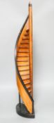 A reproduction fruitwood model spiral staircase 62cm