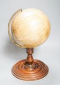 A Victorian Smith’s 5.5in. terrestrial globe, turned mahogany stand, 24cm