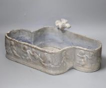 A lead bird bath, 48.5cm