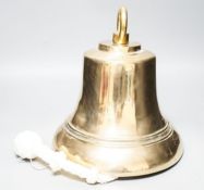 A bronze ship's bell, height 29cm