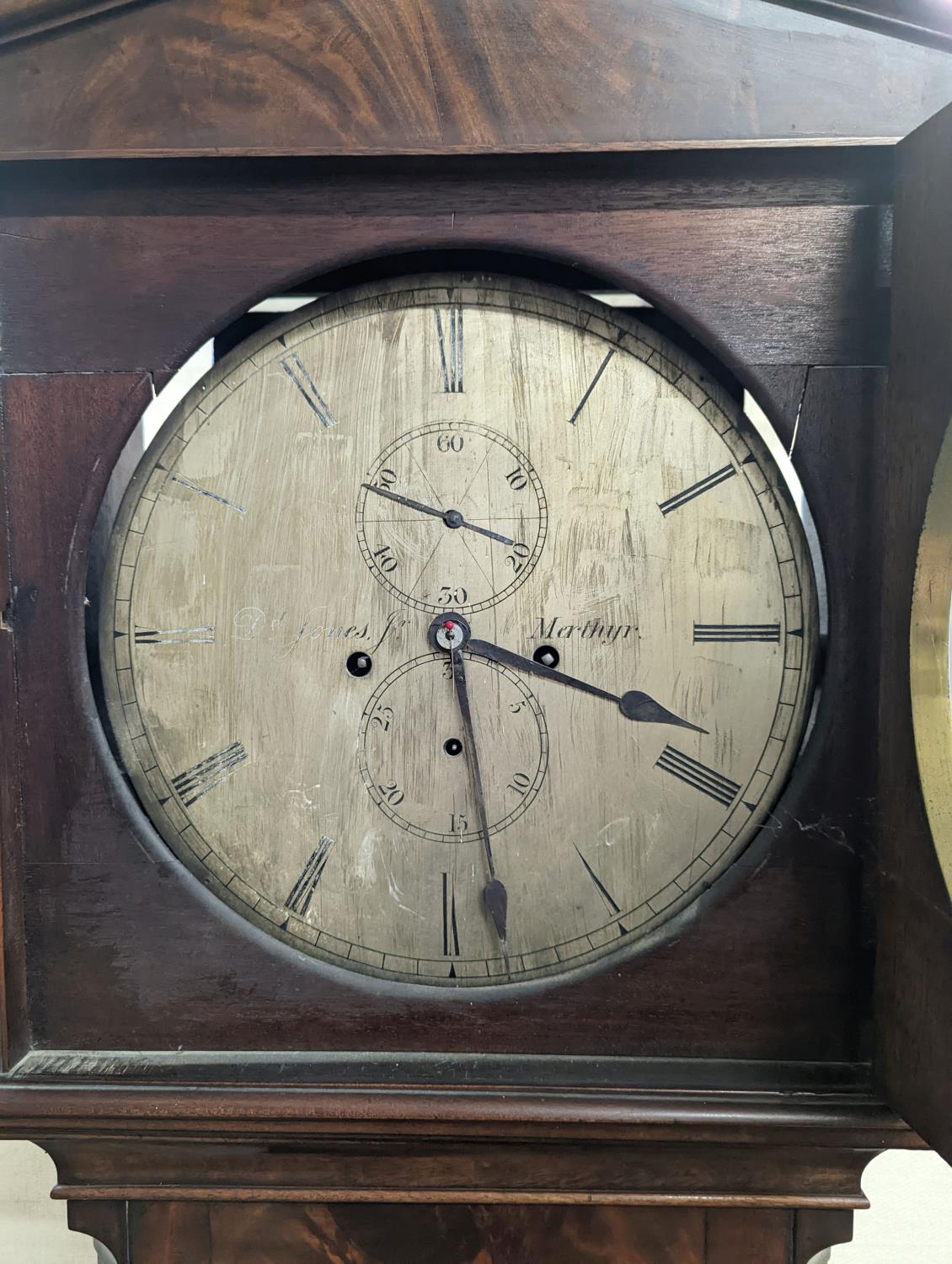 An early 19th century mahogany cased eight day longcase clock by D. Jones, Merthyr, height 211cm - Image 2 of 6