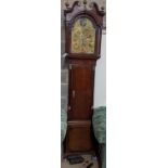 A George III oak cased 8 day longcase clock, height 237cm