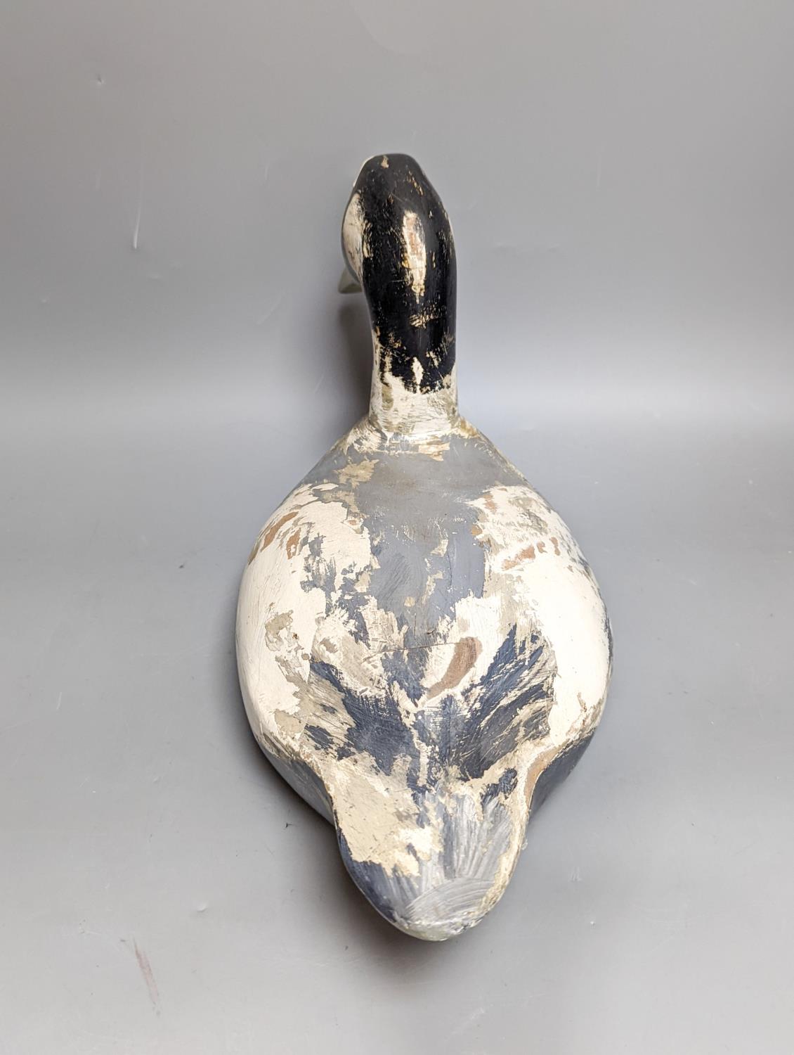 A modern painted decoy duck and a 20th century Chinese ceramic model duck (2) 42cm - Image 4 of 8