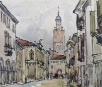 Lord Methuen RA, (1886-1974), watercolour, 'Castelfranco, Veneto', signed and dated August '35, 17 x