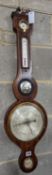 A George III mahogany wheel barometer, height 96cm