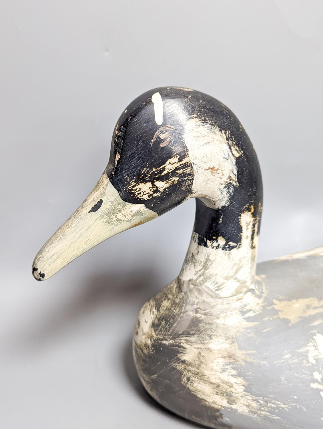 A modern painted decoy duck and a 20th century Chinese ceramic model duck (2) 42cm - Image 3 of 8