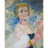 John Strevens (1902-1990), oil on canvas, Portrait of Betty Melgrave, signed and dated '63, and