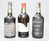 13 various bottles of port including Taylor’s 1976, Taylor’s 1960, Boplaas 1987, Cockburns 1963