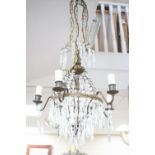 A five branch chandelier, approx height 59cm