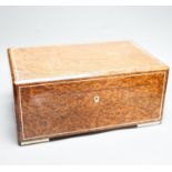 A Dunhill burr thuyawood humidor, with line inlay 36cm