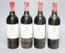 Four bottles of Grand Vin De Chateau Latour 1967