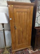 A Victorian painted grain pine hall cupboard, width 84cm, depth 44cm, height 180cm