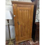 A Victorian painted grain pine hall cupboard, width 84cm, depth 44cm, height 180cm