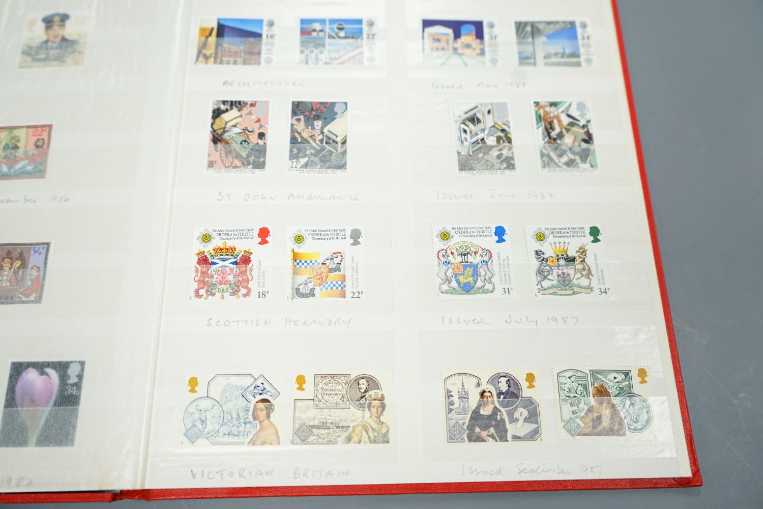 A blue album of George V mounted mint British Commonwealth stamps, one other album and two stock - Image 5 of 5