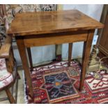 A French pine and oak side table, width 60cm, depth 50cm, height 72cm