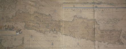 Gerard Van Keulen (1678-1726) Map of Insulae Iavae pars Occidentalis Edente Hadriano Relando,hand