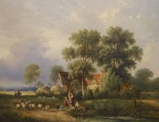 Samuel David Colkett (1806-1863) 'Near Norwich'oil on boardsigned and dated 184330 x 38.5cm