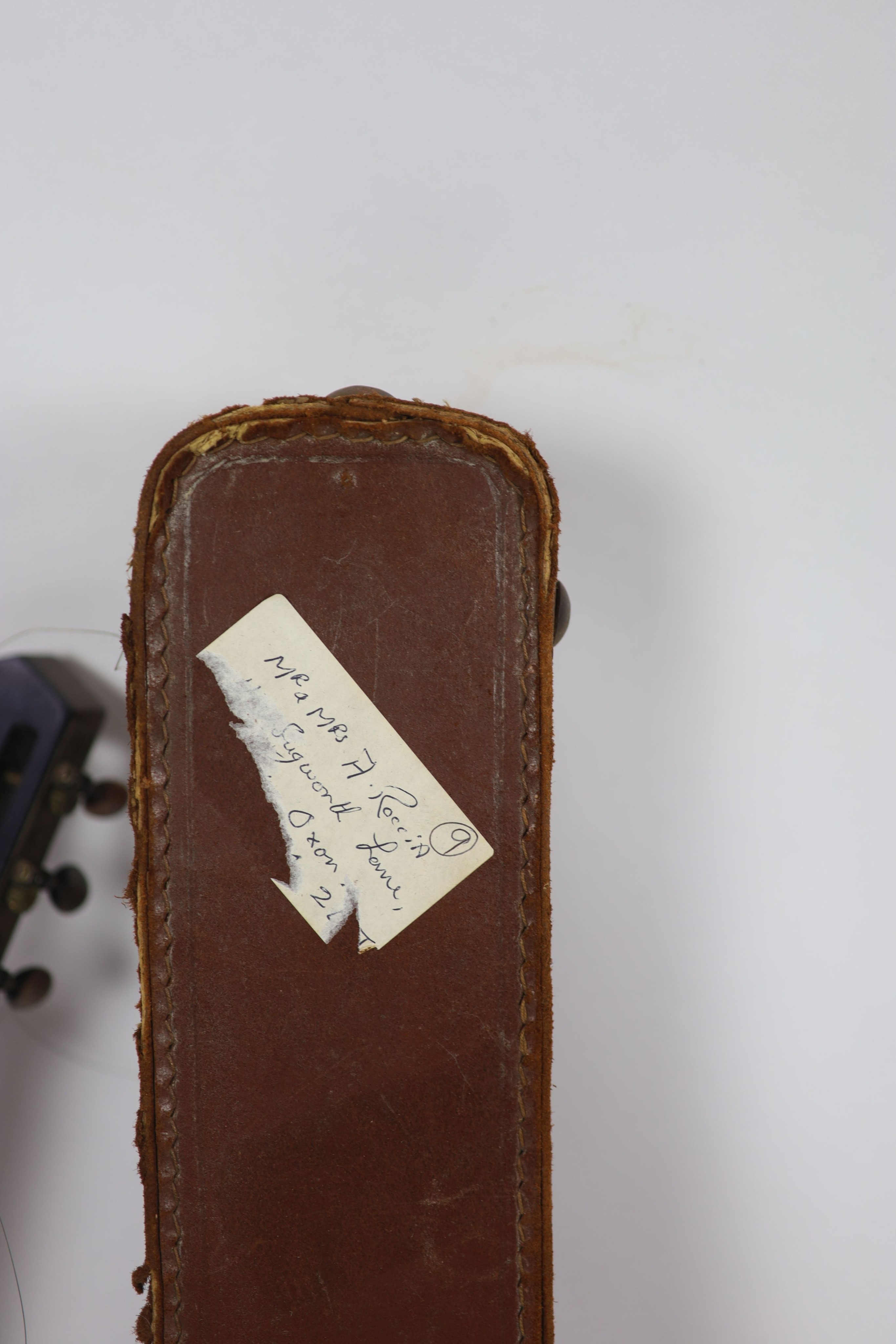 A Clifford Essex banjowith rosewood case and inlaid ebony fret board, nut to bridge 25 inches, 22 - Image 4 of 7