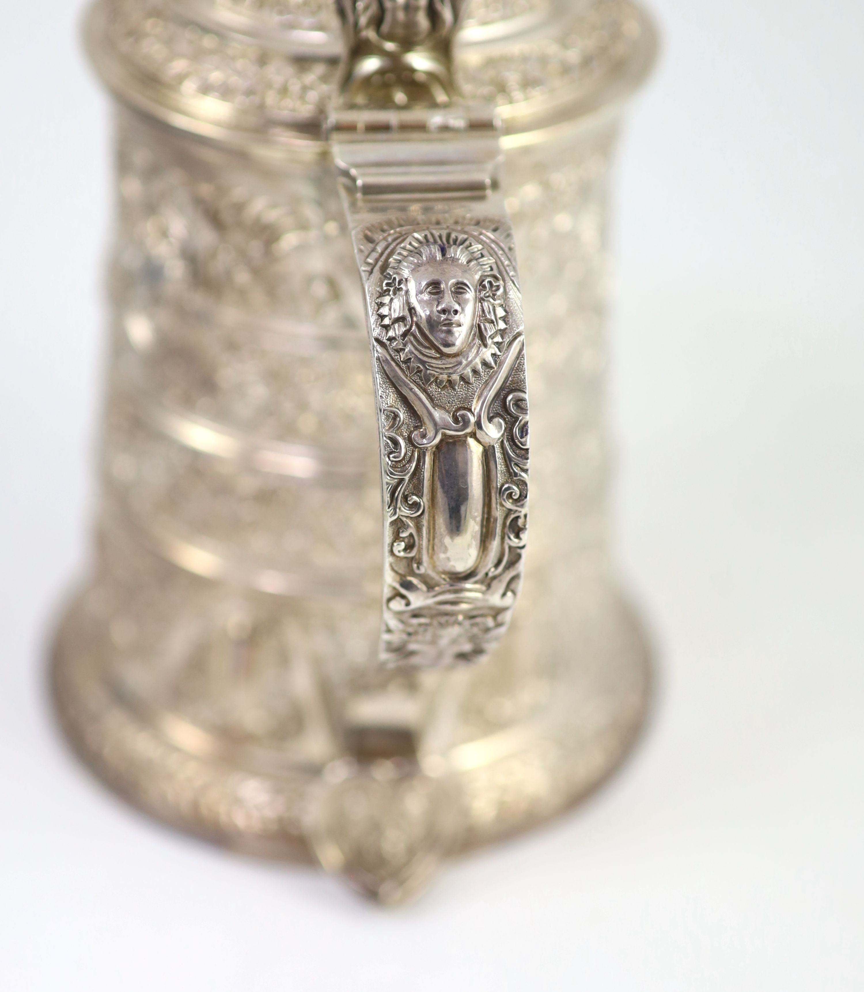 A good Victorian silver tankard, by John Samuel Hunt, (Hunt & Roskell, late Storr & Mortimer),of - Image 5 of 8