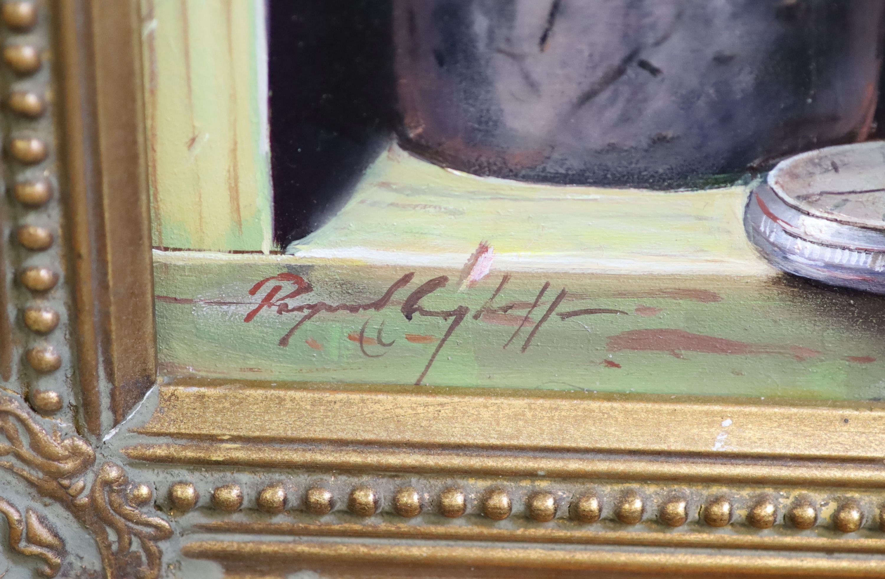 Raymond Campbell (20thC) 'A Classic Trio'oil on boardsigned and inscribed verso40 x 30cm - Image 3 of 4