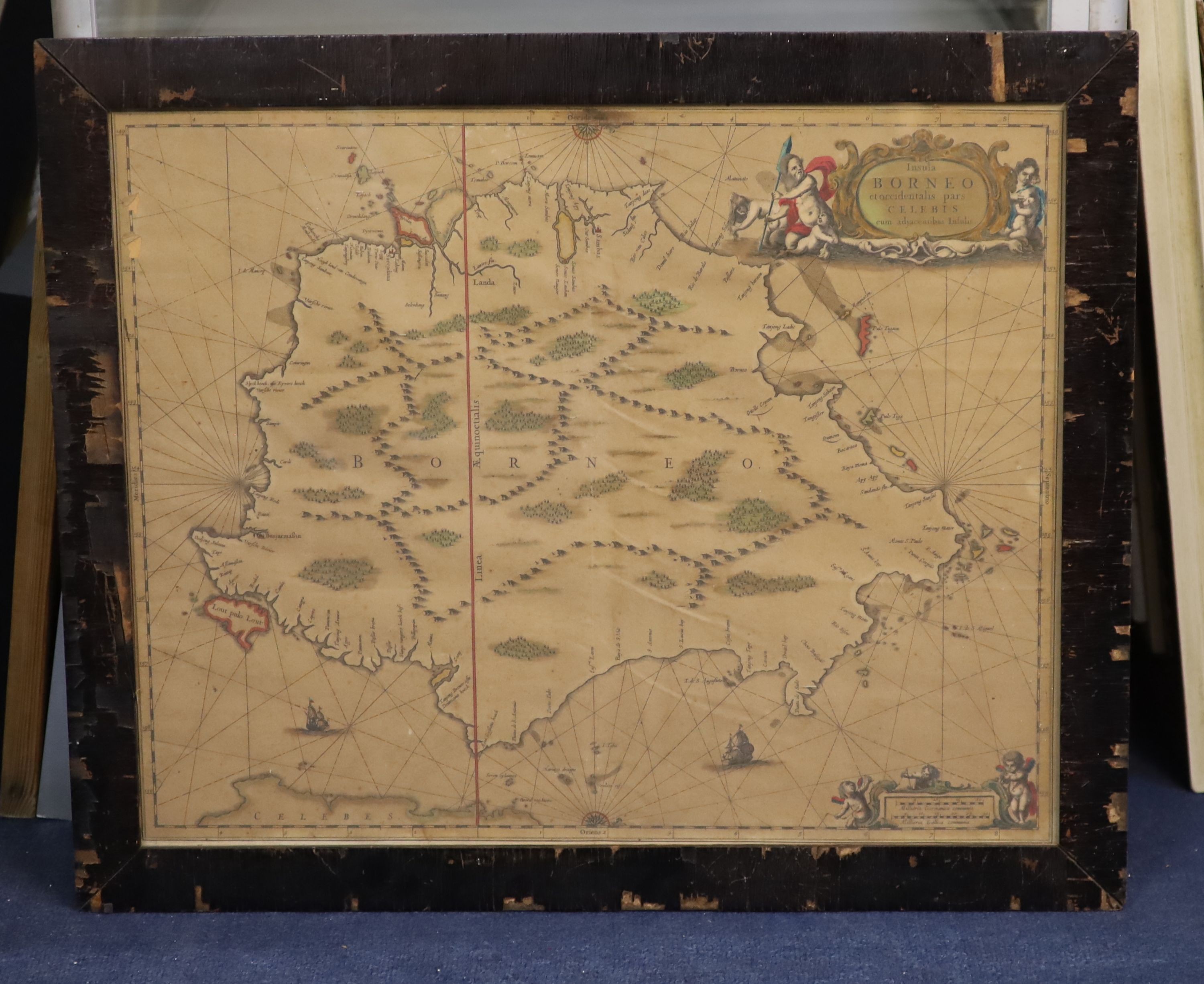 Gerard Van Keulen (1678-1726) Map of Borneo, inscribed ‘Insula et Occidentalus pars Celebis cum - Image 2 of 3