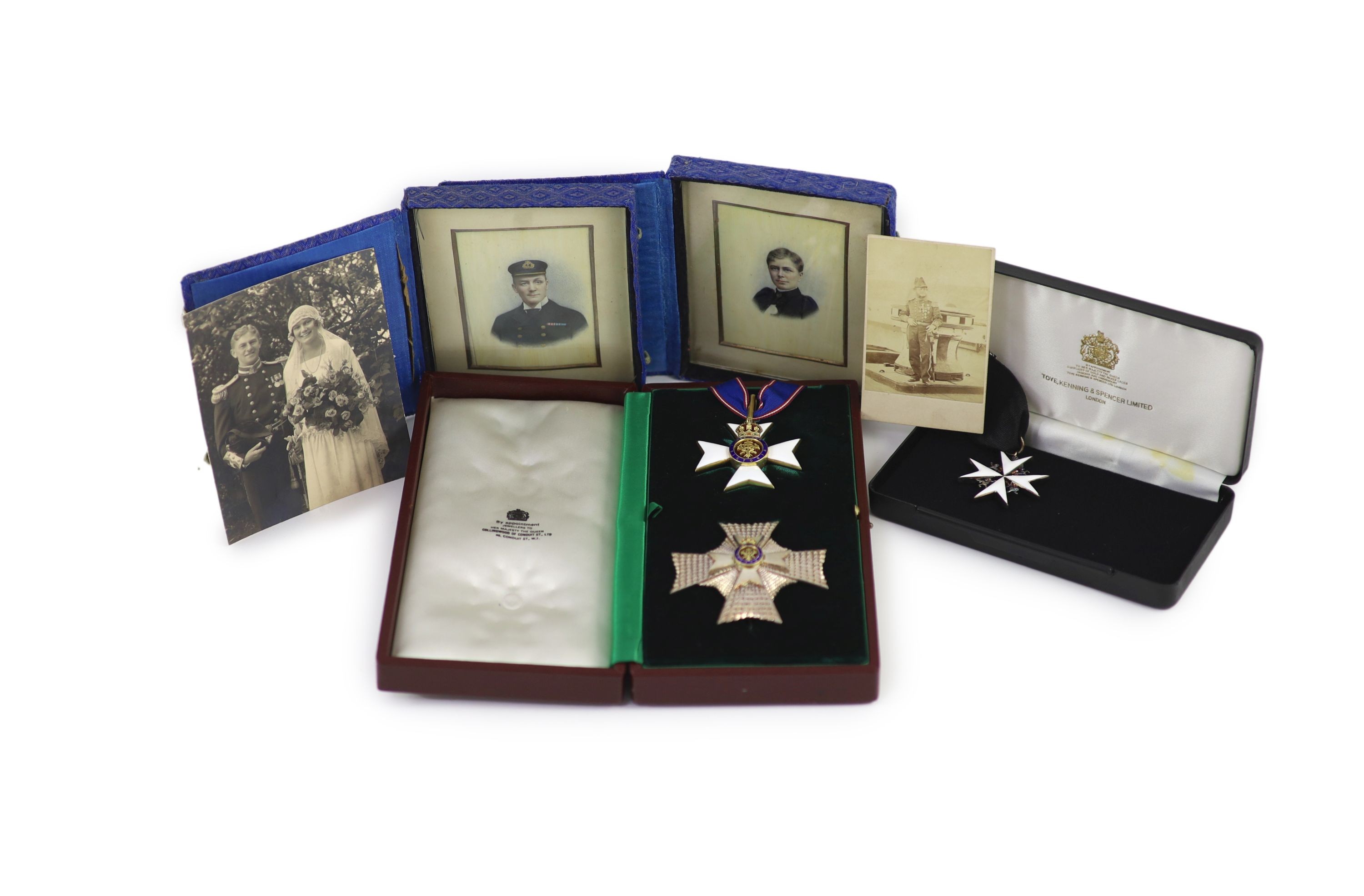 A cased WWI, WWII and Military C.B. medal group to Rear-Admiral John Dent R.N. (1899-1973) and a - Image 2 of 11
