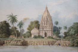 Lieutenant-Colonel Charles Ramus Forrest (1750-1827) Village and pagoda below Patna Azimabadi, on