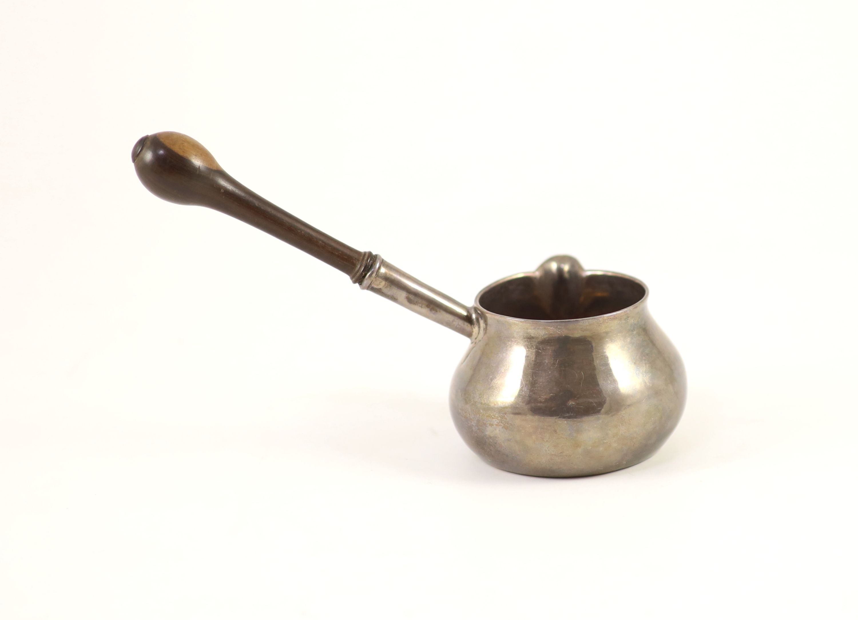 A George I silver brandy saucepan, with lignum vitae handle,maker's mark rubbed, London, 1723, - Image 2 of 3