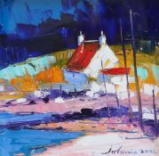 § John Lowrie Morrison (Jolomo) O.B.E. (Scottish, b.1948) The Stances, Loch Fyneoil on canvassigned,
