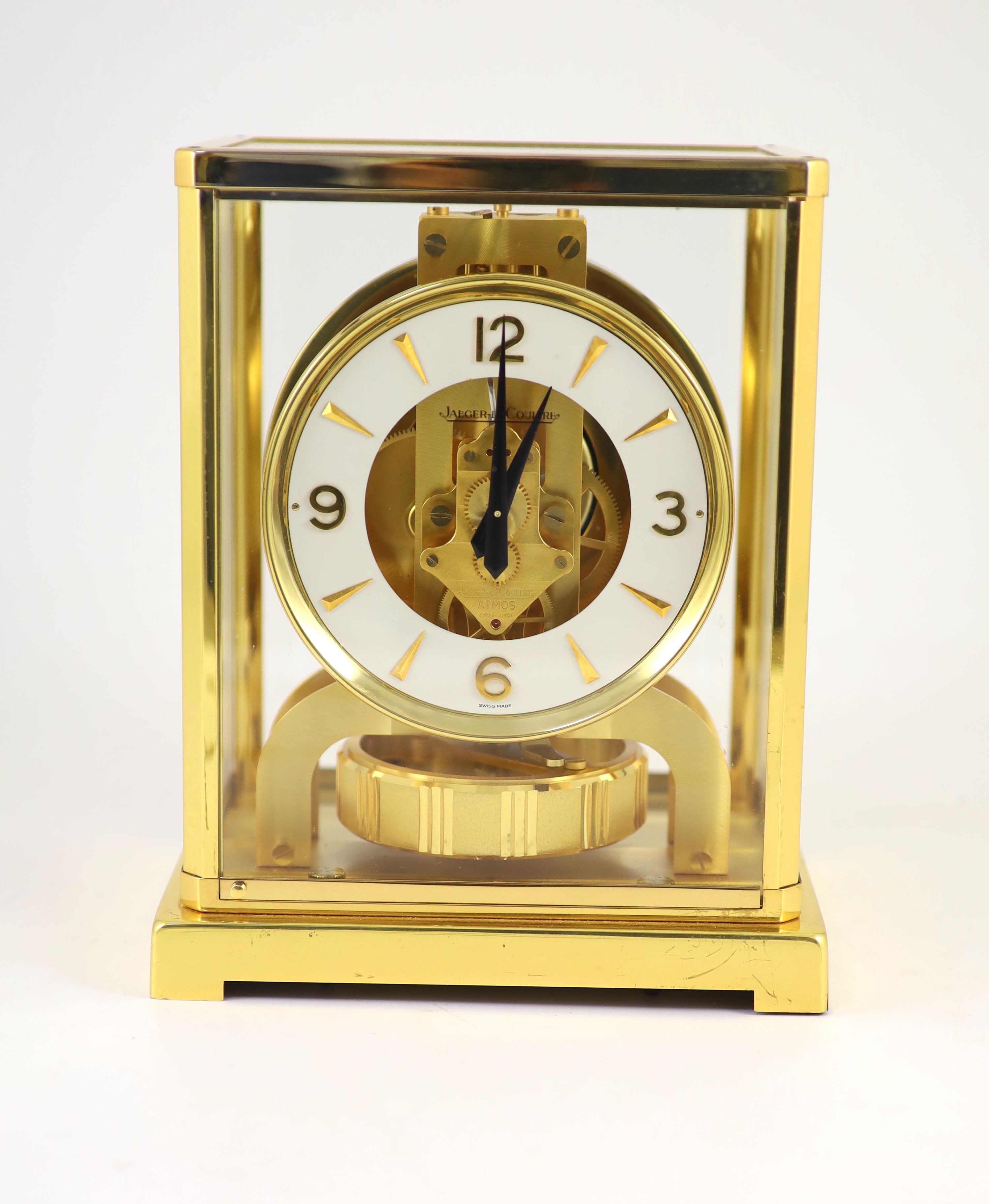 A Jaeger le Coultre gilt metal Atmos clock,with Arabic / baton numeral dial, movement number - Image 2 of 4