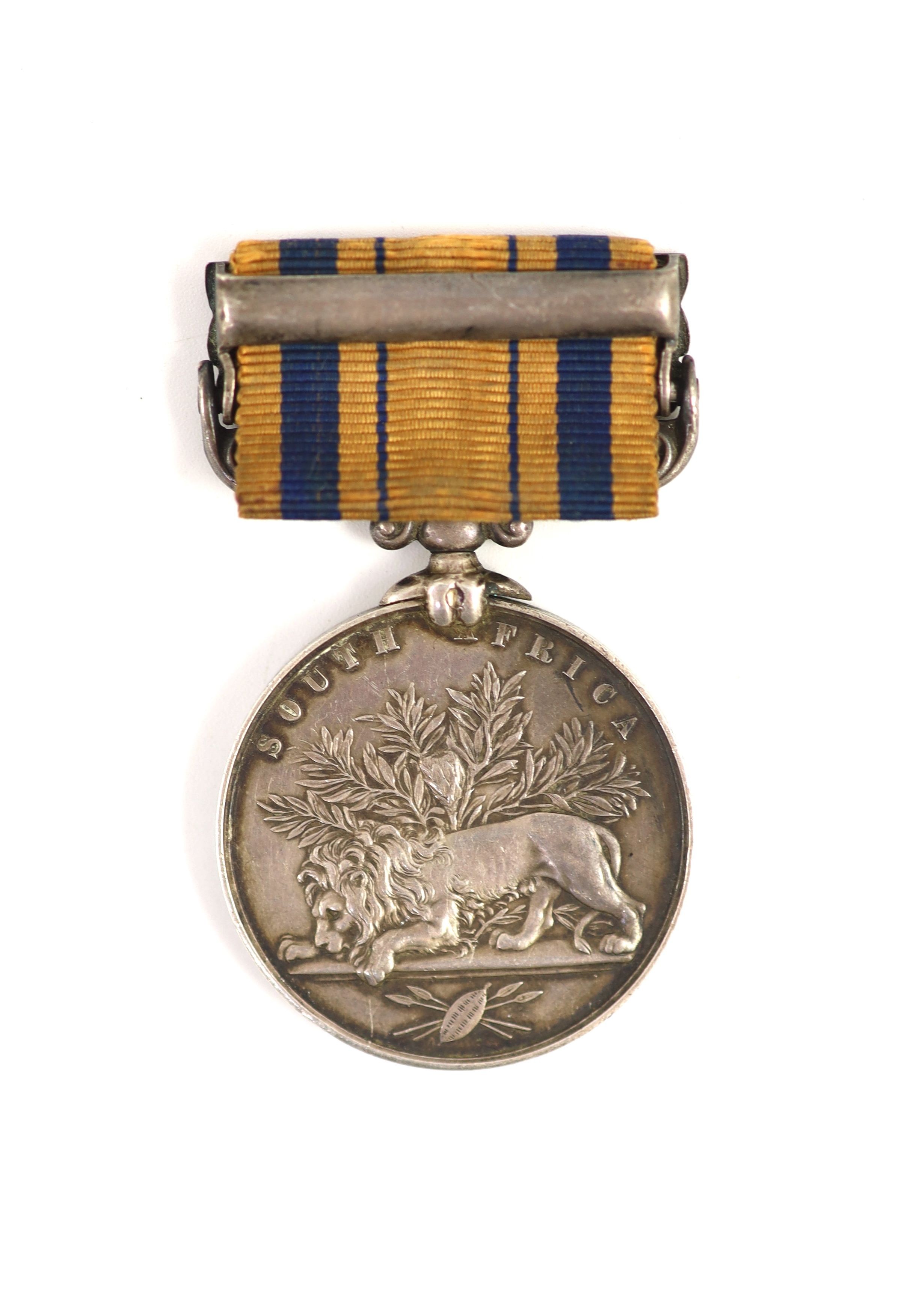 A South Africa medal with 1879 clasp to 1888 Bombr J. Borberer, 7th Brigade RA - Image 2 of 2