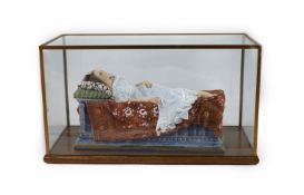 § Quentin Bell (1910-1996), painted terracotta figure 'Sleeping Beauty',composition plinth,