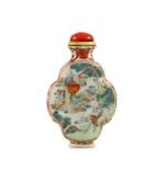 A Chinese famille rose snuff bottle, Jiaqing four character seal mark and period (1796-1820),painted