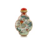 A Chinese famille rose snuff bottle, Jiaqing four character seal mark and period (1796-1820),painted