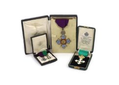 A cased C.B.E., Order of St. Maurice and St. Lazarus of Italy and two miniatures to the Hon.