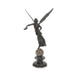 A 19th century Italian Grand Tour bronze figure, of the Samothrace Nike or winged Victory,