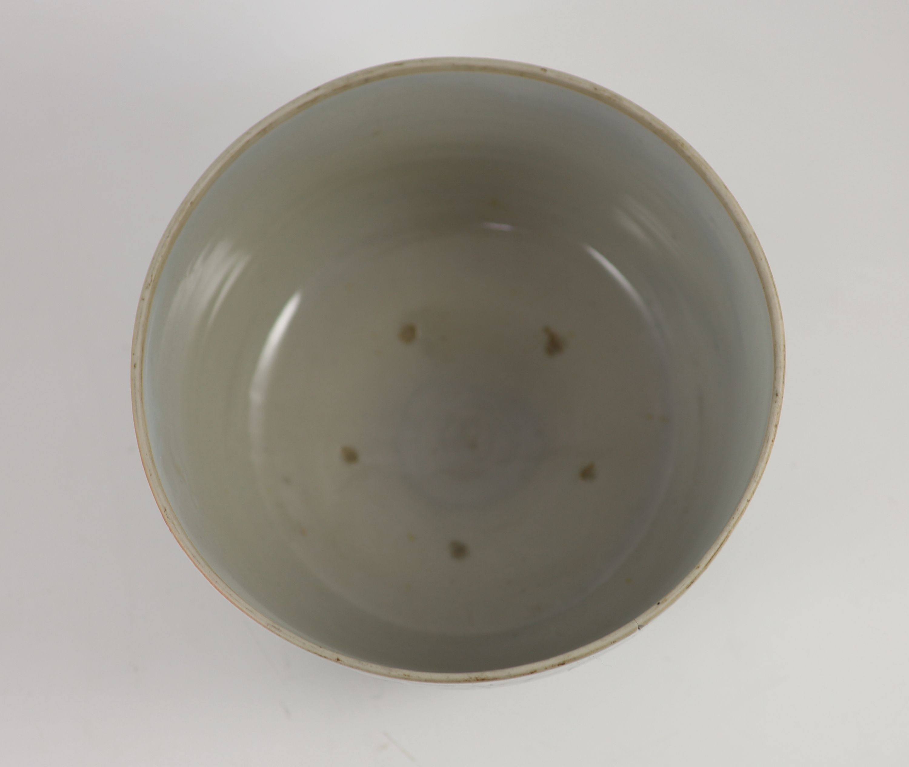 An unusual underglaze blue and iron brown bowl, probably Korean, Joseon dynasty, 18th/19th century, - Image 4 of 6