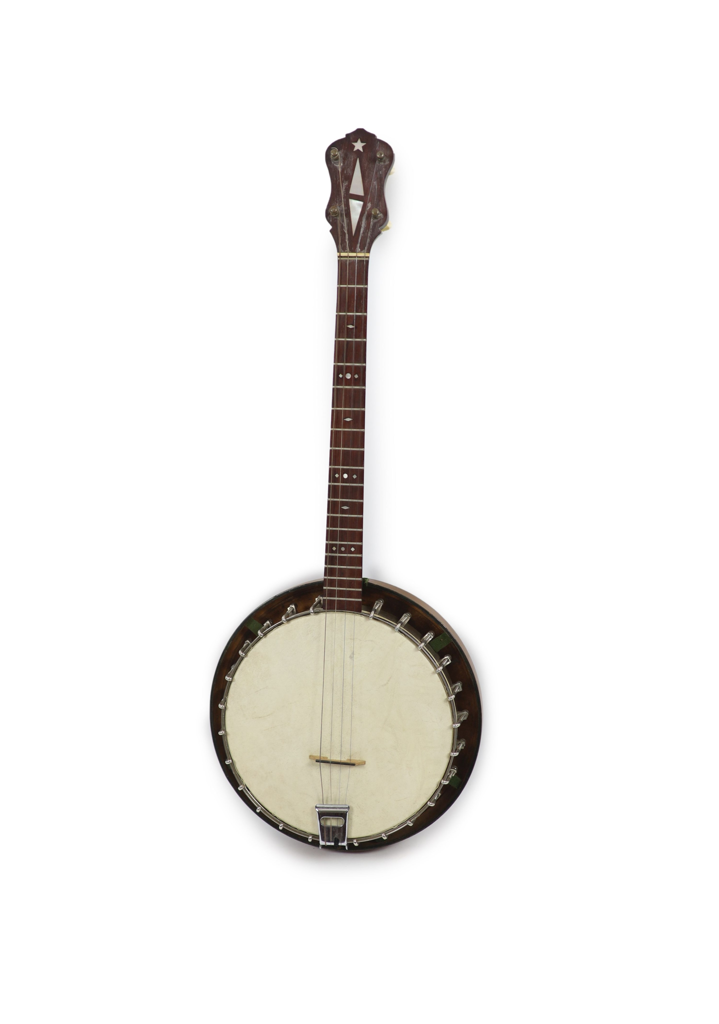 A Vega banjo,nut to bridge 22 inches, 19 frets,length 81cm
