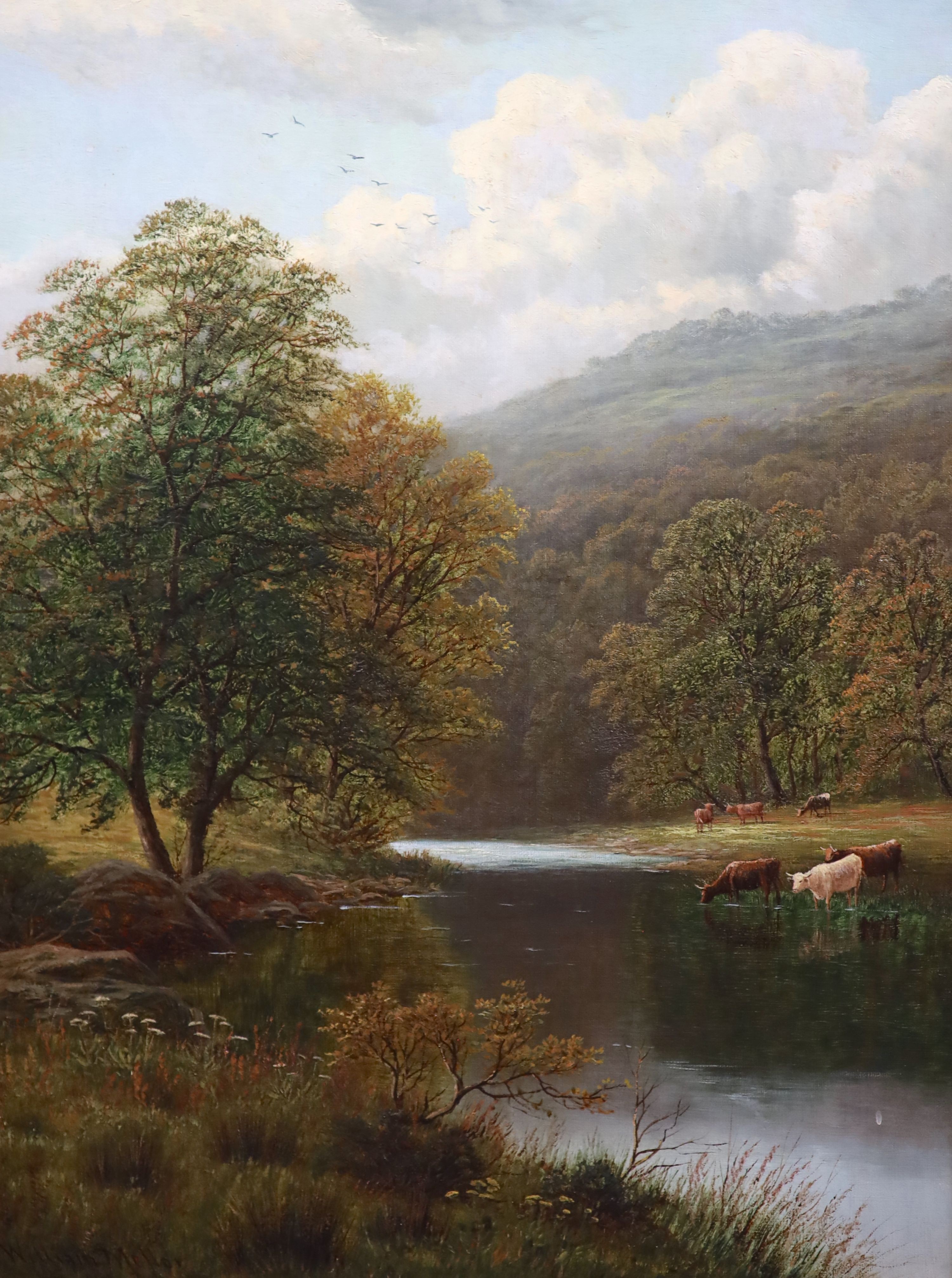 William Mellor (1851-1931) Wathenlath Beck, Borrowdale, CumberlandOil on canvasSigned61 x 46cm.