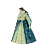 A rare Royal Doulton figure 'An Elizabethan Lady' HN309, c.1919, modelled by C. J. Noke,black