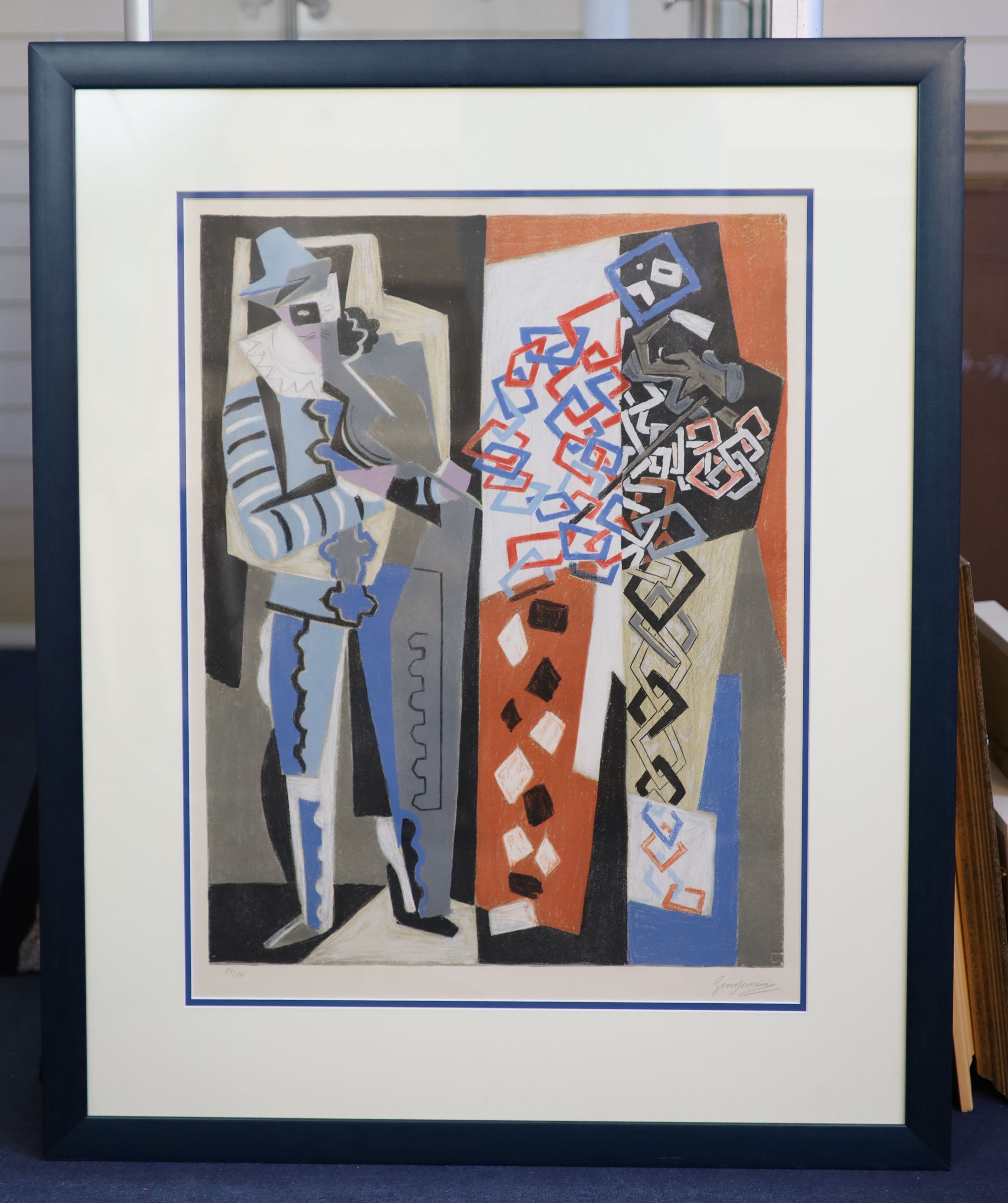 § Gino Severini (Italian 1833-1966) 'Arlecchino e Pedrolino'lithographsigned in pencil, 89/12069 x - Image 2 of 4