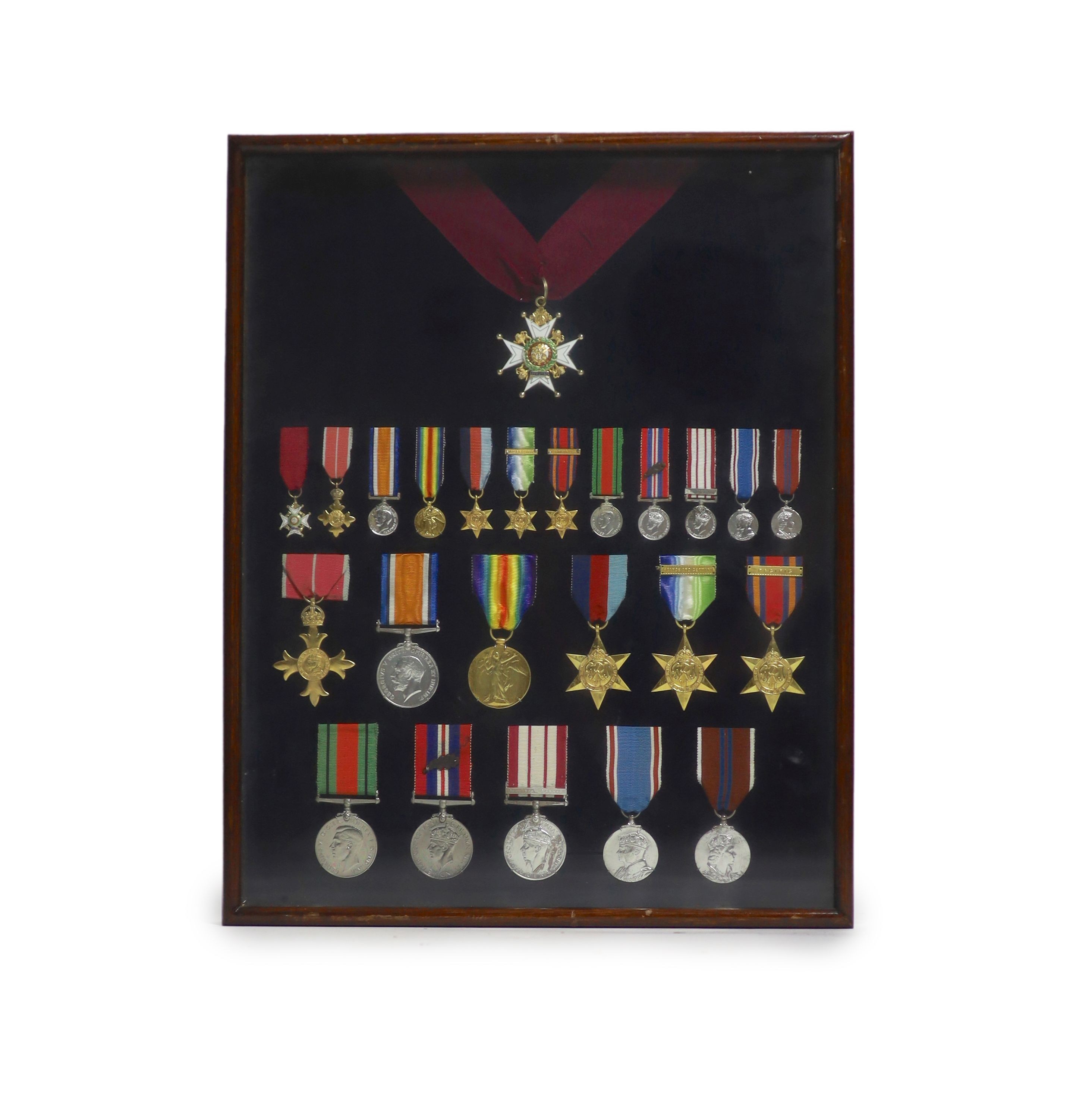 A cased WWI, WWII and Military C.B. medal group to Rear-Admiral John Dent R.N. (1899-1973) and a