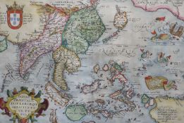 Abraham Ortelius (1527-1598) Map of Indiae Orientalis, 1575hand coloured engraving43 x 54cm