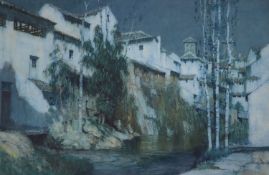 Albert Moulton Foweraker (1873 -1942) 'Moonlight, Anteguiera'watercoloursigned35 x 53cm