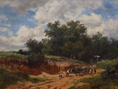 Benjamin Williams Leader (1833-1923) At Burrow's Cross, Surreyoil on boardsigned and dated 189520