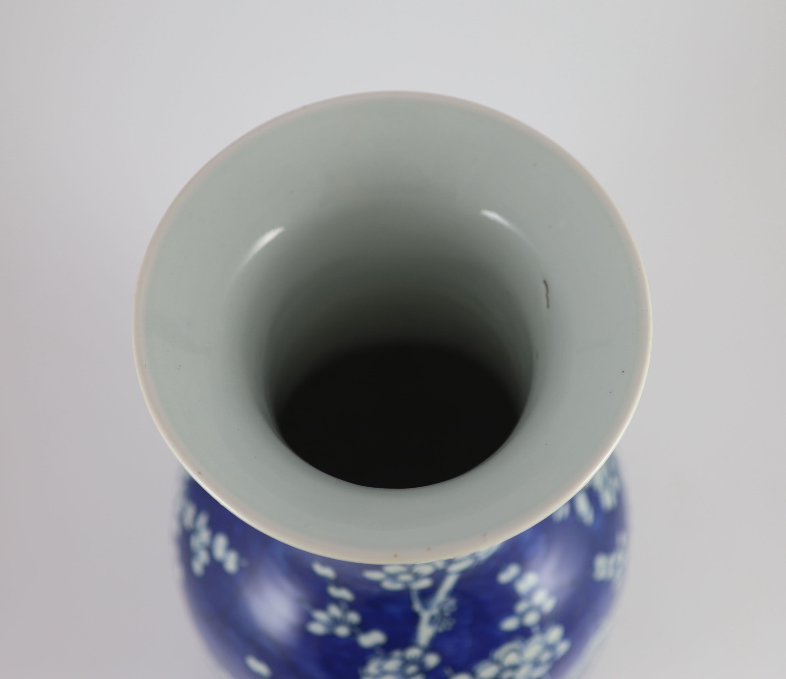 A large Chinese blue and white ‘prunus’ vase, Daoguang period (1821-50),well painted with a - Image 3 of 4