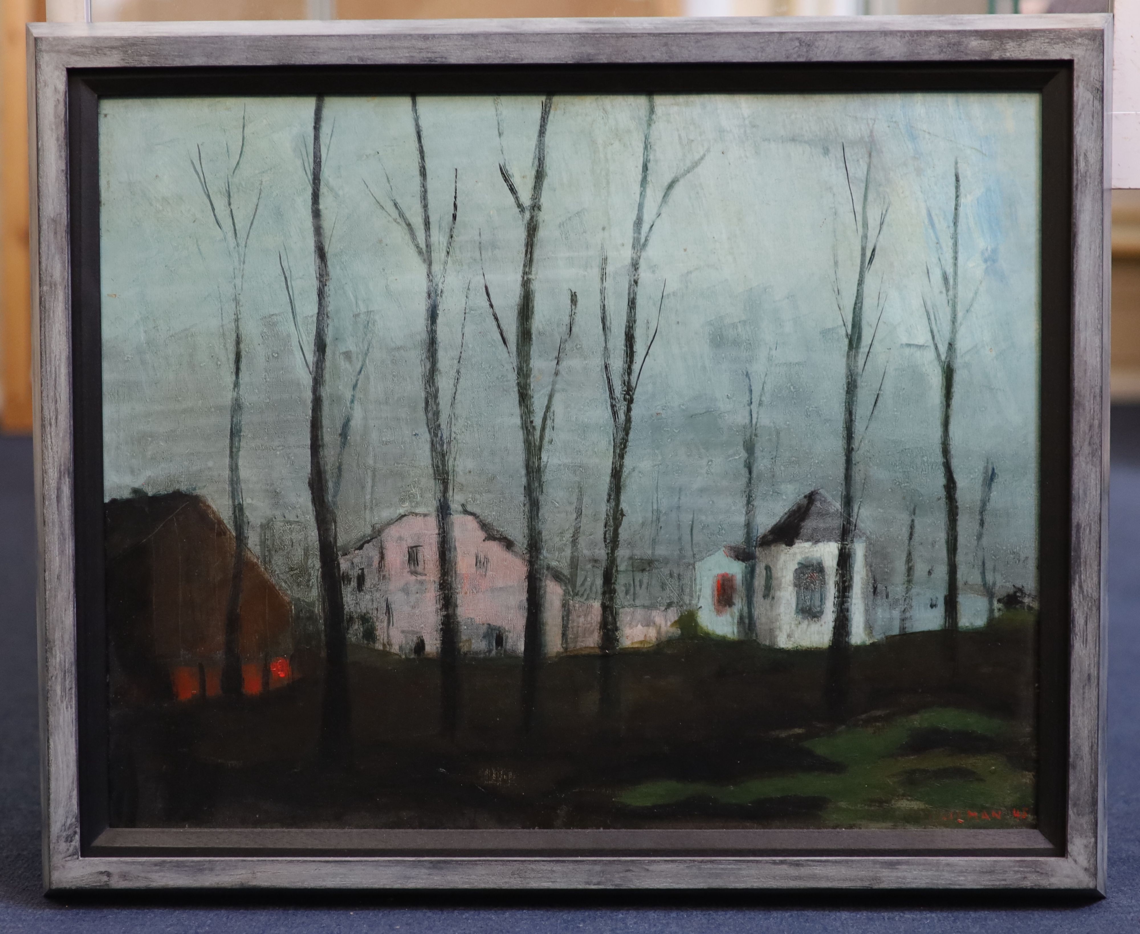 § Fred Uhlman (1901-1985) Trees and houses at duskoil on board cardsigned and dated '4538 x 48cm - Image 2 of 4