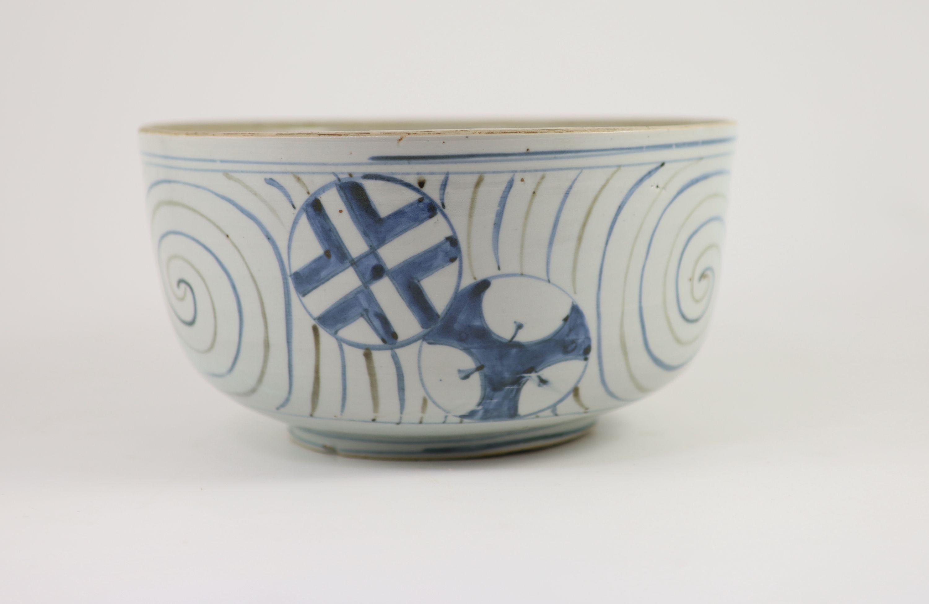 An unusual underglaze blue and iron brown bowl, probably Korean, Joseon dynasty, 18th/19th century, - Image 5 of 6