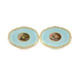 A pair of Flight, Barr & Barr Worcester oval dishes, c.1815,each finely painted with a shell and